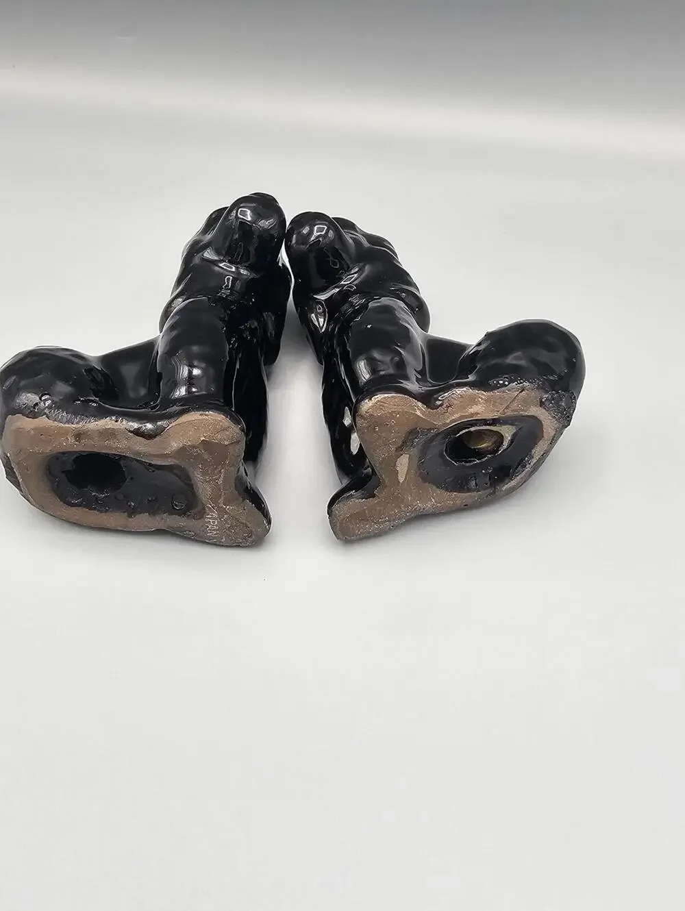 Black Ceramic Poodle Salt and Pepper Shakers